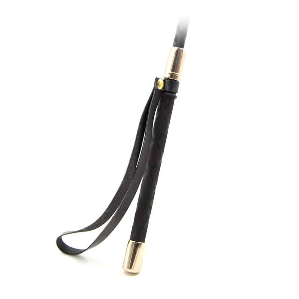 45-60CM Black PU Leather Spanking Paddle Long Whip Flirting slave BDSM Bondage Flogger Sex Toys For Women Adults SM Games - Image 6