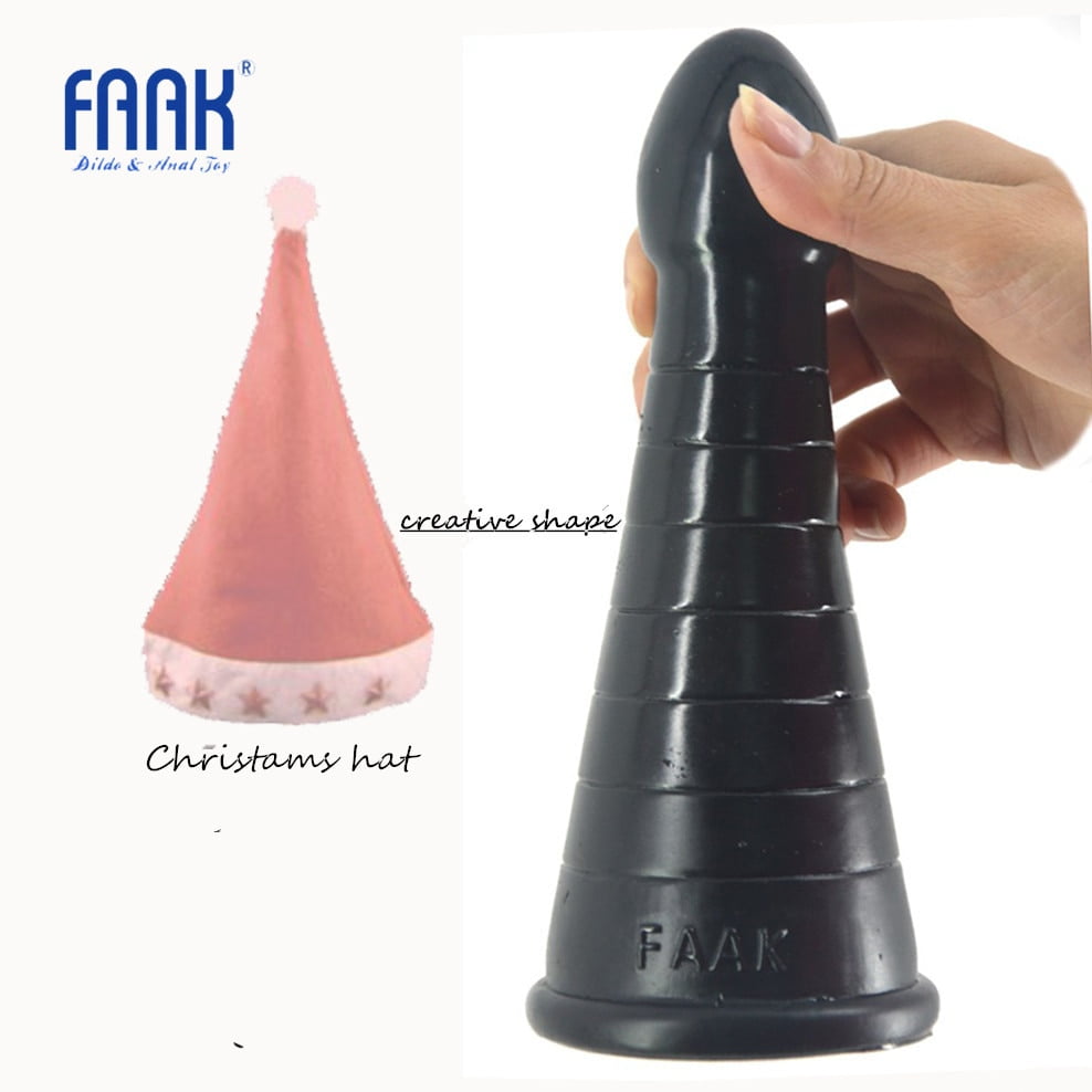 FAAK Big anal plug Christmas hat large dildo butt plug anal toys massage adult sex products penis flirt masturbate sex shop - Image 2