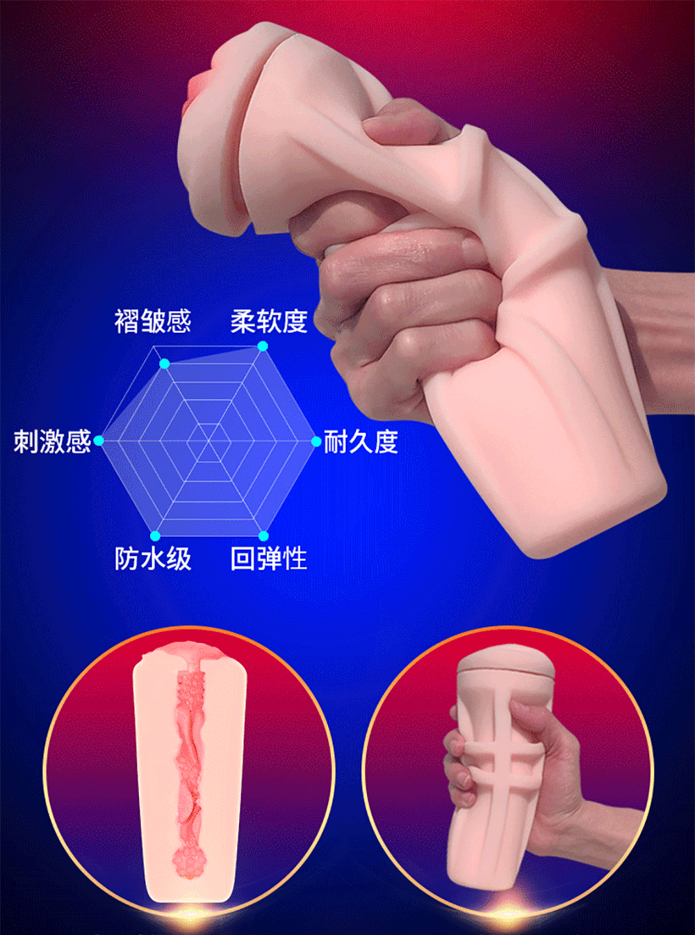 Male Vibrator Masturbator Cup Detachable Pocket Pussy Realistic Vagina Innovative Squeezable Panel for Men Masturbation Sex Shop - Image 5
