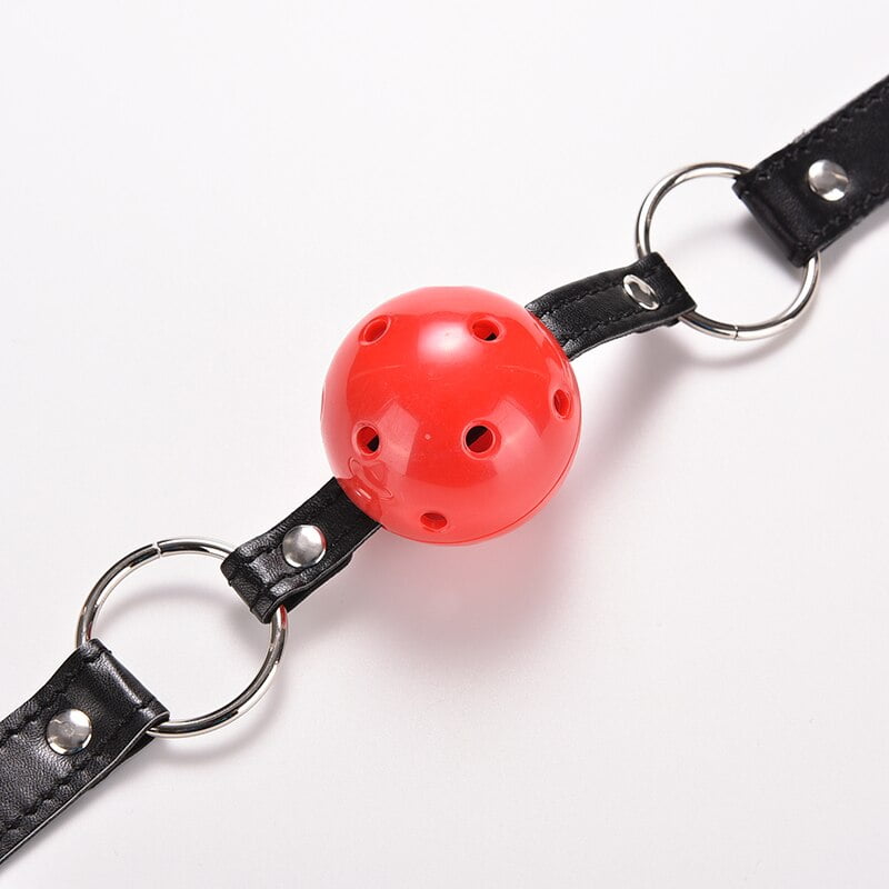 PU Leather Band Ball Mouth Gag Oral Fixation mouth stuffed Adult Games For Couples Flirting Torture Bdsm Bondage Teasing - Image 4